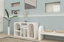 Hanah Home Consola Blanca Liva 120 - Mueble de Entrada o Salón Moderno, 120x74x37 cm
